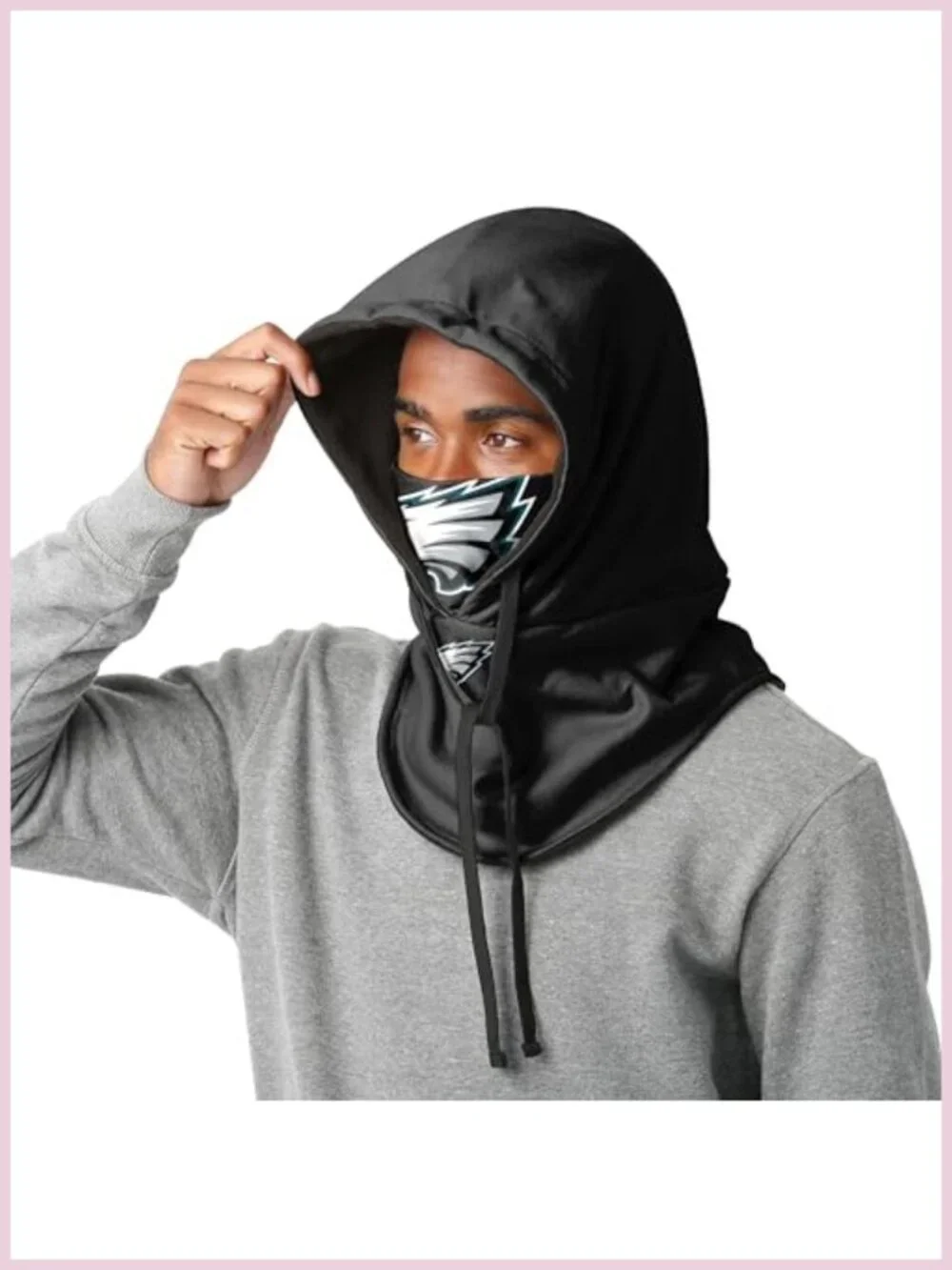NFL Team Logo Drawstring Winter Cap Hooded Gaiter Balaclava Face Cover